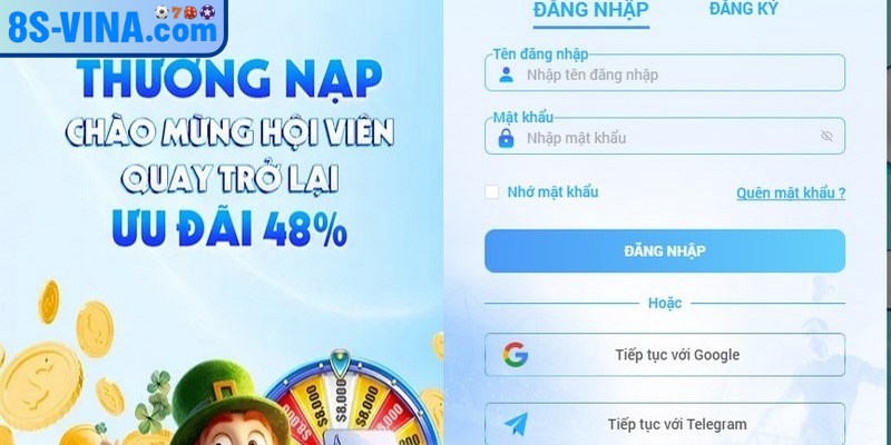 Đăng nhập 8S hàng ngày an toàn để thỏa đam mê cược bất tận