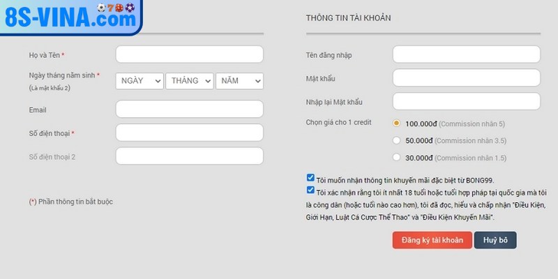 Điều kiện cần đáp ứng trước khi đăng ký 8S